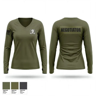 Womens Long Sleeve Vneck Shirt, North Tarrant Regional CNT, Police, Teamtime, Team time, sublimation, custom sports apparel, team uniforms, spirit wear, spiritwear, sports uniforms, custom shirts, team store, custom team store, fundraiser sports, apparel fundraiser