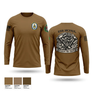 Long Sleeve Performance Shirt, USS MCFAUL DDG 74, Navy, Teamtime, Team time, sublimation, custom sports apparel, team uniforms, spirit wear, spiritwear, sports uniforms, custom shirts, team store, custom team store, fundraiser sports, apparel fundraiser