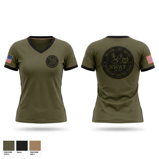 Womens Short Sleeve Vneck Shirt, Western Lake County Emergency Response Team, Police, Teamtime, Team time, sublimation, custom sports apparel, team uniforms, spirit wear, spiritwear, sports uniforms, custom shirts, team store, custom team store, fundraiser sports, apparel fundraiser