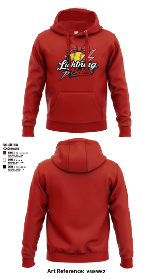 Hoodie, Bluegrass Lightning Belles, Softball, Teamtime, Team time, sublimation, custom sports apparel, team uniforms, spirit wear, spiritwear, sports uniforms, custom shirts, team store, custom team store, fundraiser sports, apparel fundraiser
