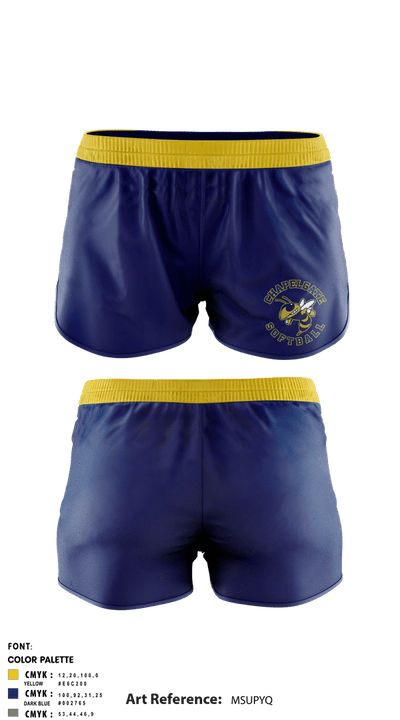 Chapelgate Christian Academy Softball 69454440 Women's Shorts - 2