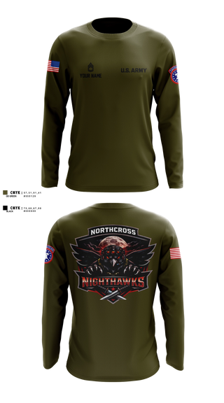 Long Sleeve Performance Shirt, Northcross Recruiting Station, Army, Teamtime, Team time, sublimation, custom sports apparel, team uniforms, spirit wear, spiritwear, sports uniforms, custom shirts, team store, custom team store, fundraiser sports, apparel fundraiser