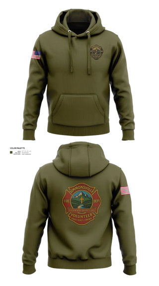 Hoodie, Simmonsville VFD, , Teamtime, Team time, sublimation, custom sports apparel, team uniforms, spirit wear, spiritwear, sports uniforms, custom shirts, team store, custom team store, fundraiser sports, apparel fundraiser