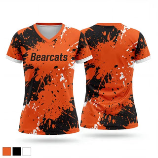 Womens Short Sleeve Vneck Shirt, Bearcats, Women's Lacrosse, Teamtime, Team time, sublimation, custom sports apparel, team uniforms, spirit wear, spiritwear, sports uniforms, custom shirts, team store, custom team store, fundraiser sports, apparel fundraiser