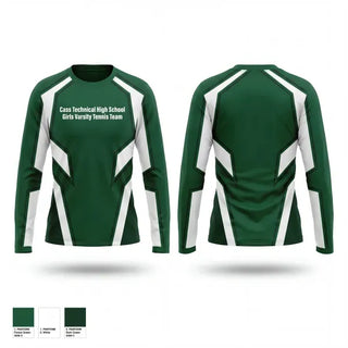 Long Sleeve Performance Shirt, Cass Technical High School Girls Varsity Tennis Team, Tennis, Teamtime, Team time, sublimation, custom sports apparel, team uniforms, spirit wear, spiritwear, sports uniforms, custom shirts, team store, custom team store, fundraiser sports, apparel fundraiser