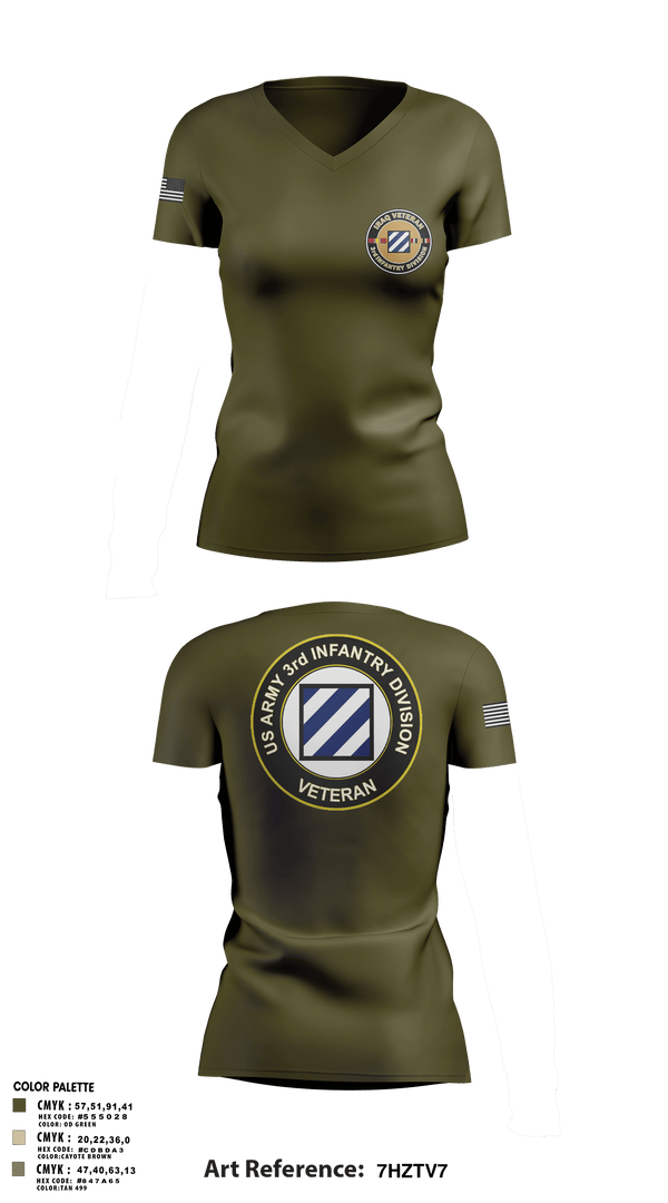 Women's Short Sleeve Vneck Shirt, 1st Armored Brigade Combat Team, Army, Teamtime, Team time, sublimation, custom sports apparel, team uniforms, spirit wear, spiritwear, sports uniforms, custom shirts, team store, custom team store, fundraiser sports, apparel fundraiser
