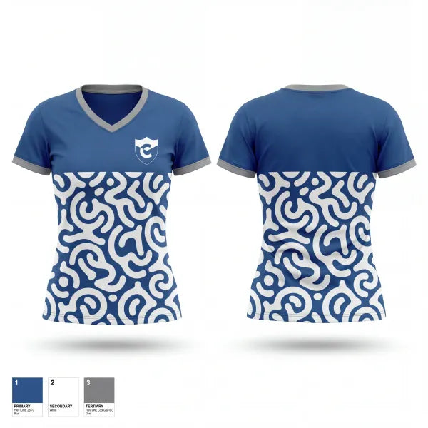 Womens Short Sleeve Vneck Shirt, Cate School Track & Field, Track & Field, Teamtime, Team time, sublimation, custom sports apparel, team uniforms, spirit wear, spiritwear, sports uniforms, custom shirts, team store, custom team store, fundraiser sports, apparel fundraiser