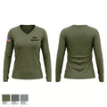 535th Engineers Women's Long Sleeve V-neck Shirt - 1