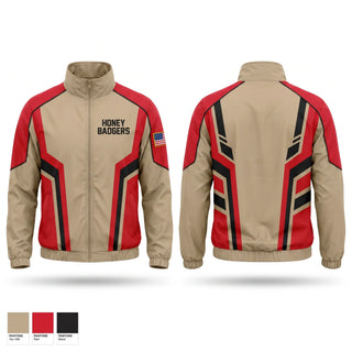 Windbreaker, Honey badgers, Army, Teamtime, Team time, sublimation, custom sports apparel, team uniforms, spirit wear, spiritwear, sports uniforms, custom shirts, team store, custom team store, fundraiser sports, apparel fundraiser