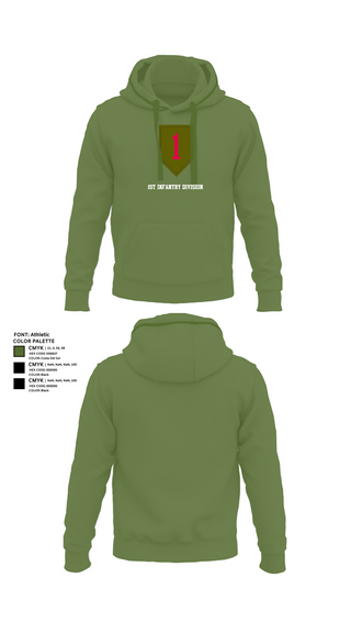 Hoodie, 1st Infantry Division, Army, Teamtime, Team time, sublimation, custom sports apparel, team uniforms, spirit wear, spiritwear, sports uniforms, custom shirts, team store, custom team store, fundraiser sports, apparel fundraiser
