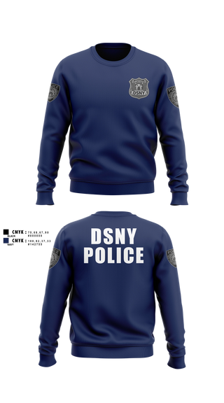Crew Neck Sweatshirt, DSNY Police, Police, Teamtime, Team time, sublimation, custom sports apparel, team uniforms, spirit wear, spiritwear, sports uniforms, custom shirts, team store, custom team store, fundraiser sports, apparel fundraiser