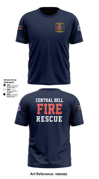 Short Sleeve Performance Shirt, Central Bell County Fire Rescue, Fire Department, Teamtime, Team time, sublimation, custom sports apparel, team uniforms, spirit wear, spiritwear, sports uniforms, custom shirts, team store, custom team store, fundraiser sports, apparel fundraiser