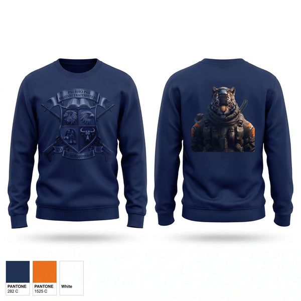 Crew Neck Sweatshirt, PSI RHO PHI MILITARY FRATERNITY Inc, , Teamtime, Team time, sublimation, custom sports apparel, team uniforms, spirit wear, spiritwear, sports uniforms, custom shirts, team store, custom team store, fundraiser sports, apparel fundraiser