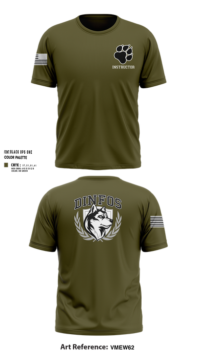 DINFOS 37015122 Short Sleeve Performance Shirt - 150