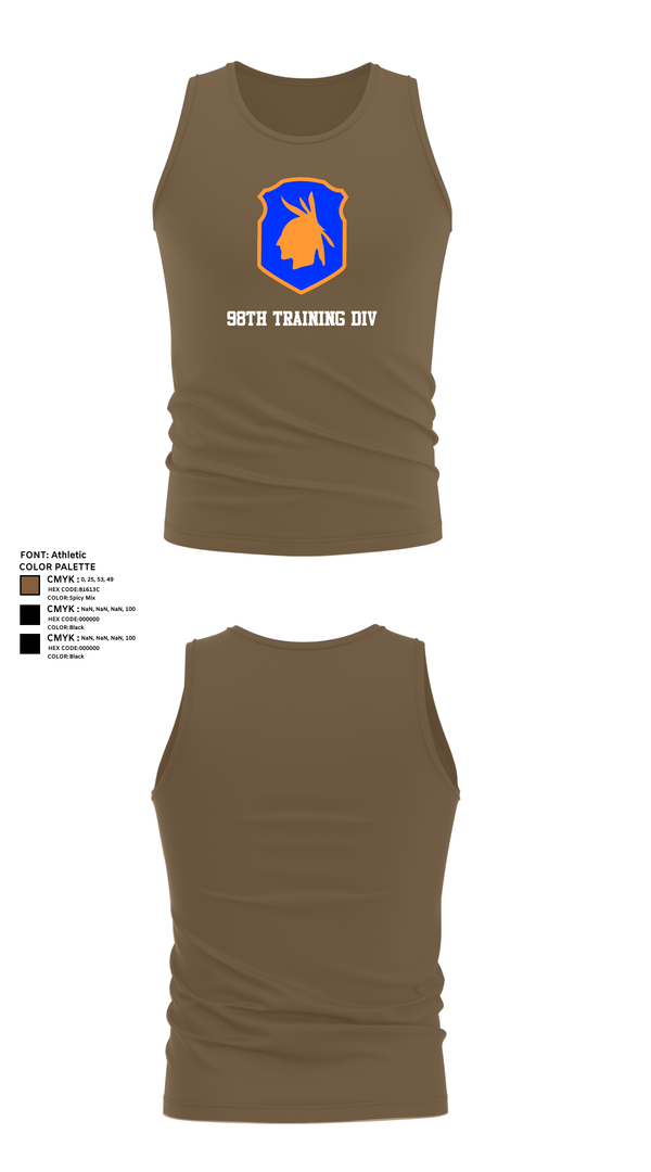 Tank Top, 98th training div, , Teamtime, Team time, sublimation, custom sports apparel, team uniforms, spirit wear, spiritwear, sports uniforms, custom shirts, team store, custom team store, fundraiser sports, apparel fundraiser