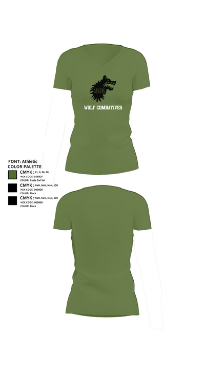 Wolf Combatives Women's Short Sleeve V-neck Shirt - 44