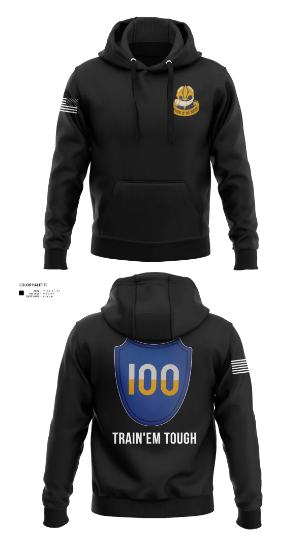 Hoodie, 100th Training Division, Army, Teamtime, Team time, sublimation, custom sports apparel, team uniforms, spirit wear, spiritwear, sports uniforms, custom shirts, team store, custom team store, fundraiser sports, apparel fundraiser
