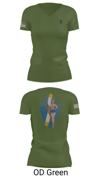 Womens Short Sleeve Vneck Shirt, B Co 1/114th Maintenance, Army, Teamtime, Team time, sublimation, custom sports apparel, team uniforms, spirit wear, spiritwear, sports uniforms, custom shirts, team store, custom team store, fundraiser sports, apparel fundraiser