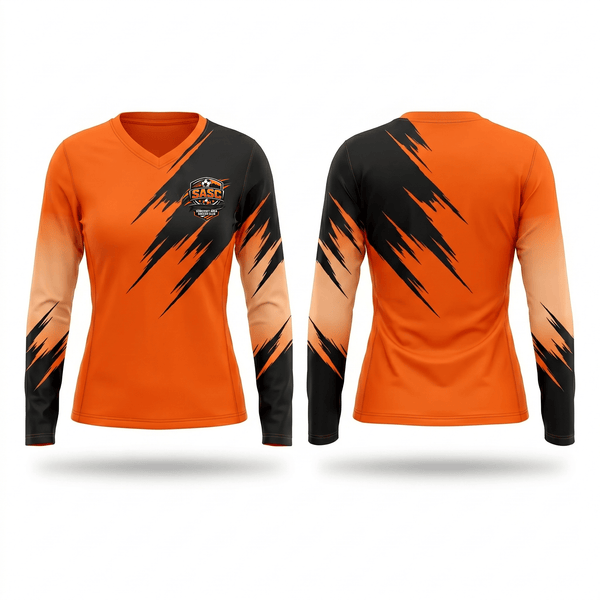 Womens Long Sleeve Vneck Shirt, SASC, Women's Soccer, Teamtime, Team time, sublimation, custom sports apparel, team uniforms, spirit wear, spiritwear, sports uniforms, custom shirts, team store, custom team store, fundraiser sports, apparel fundraiser