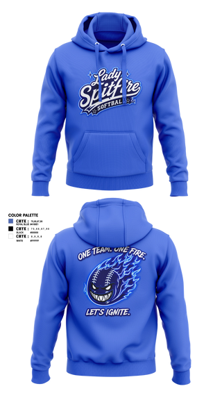 Hoodie, Lady Spitfire, Softball, Teamtime, Team time, sublimation, custom sports apparel, team uniforms, spirit wear, spiritwear, sports uniforms, custom shirts, team store, custom team store, fundraiser sports, apparel fundraiser