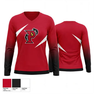 Womens Long Sleeve Vneck Shirt, Parkway Panthers, , Teamtime, Team time, sublimation, custom sports apparel, team uniforms, spirit wear, spiritwear, sports uniforms, custom shirts, team store, custom team store, fundraiser sports, apparel fundraiser