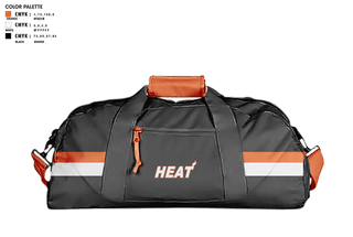 Duffle Bag, Hudson Heat, Men's Basketball, Teamtime, Team time, sublimation, custom sports apparel, team uniforms, spirit wear, spiritwear, sports uniforms, custom shirts, team store, custom team store, fundraiser sports, apparel fundraiser