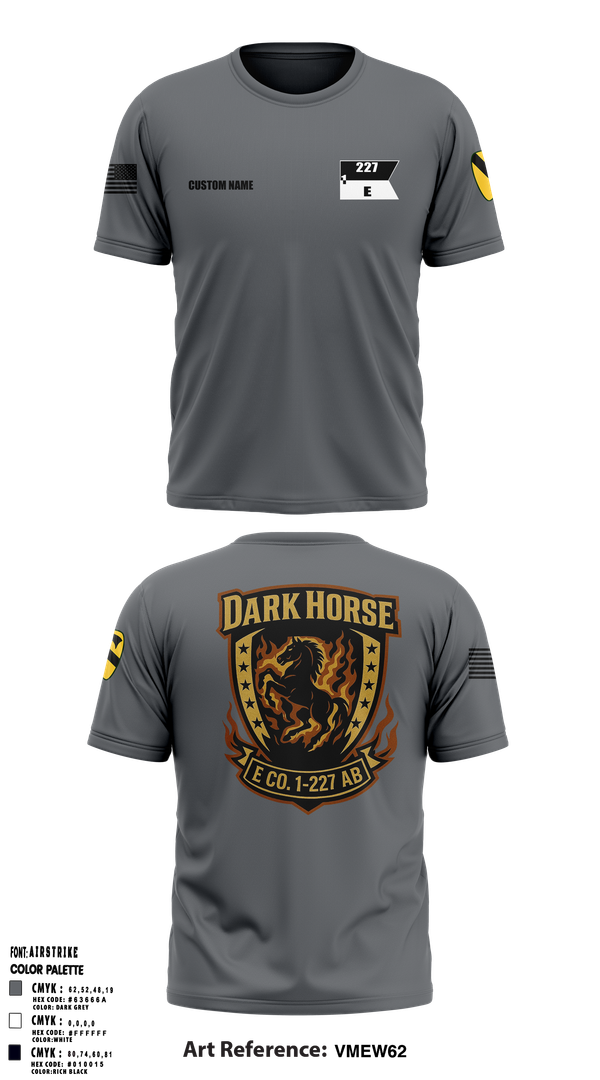 Short Sleeve Performance Shirt, Echo Company, 1-227 AB, 1ACB, 1CD, , Teamtime, Team time, sublimation, custom sports apparel, team uniforms, spirit wear, spiritwear, sports uniforms, custom shirts, team store, custom team store, fundraiser sports, apparel fundraiser
