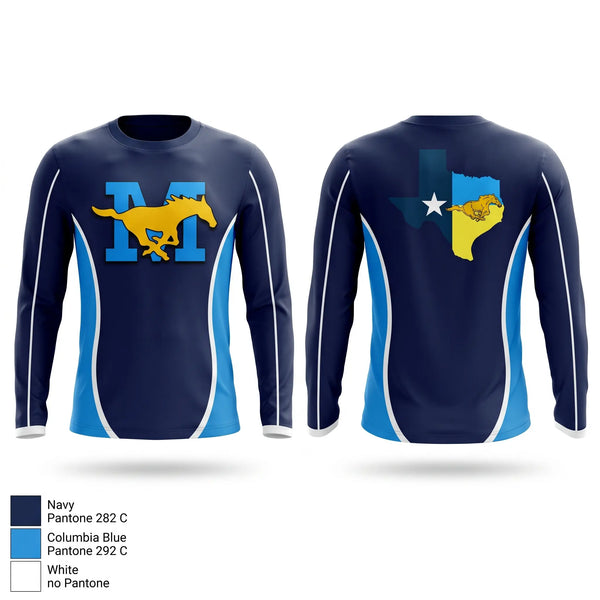 Long Sleeve Performance Shirt, Mustangs, Wrestling, Teamtime, Team time, sublimation, custom sports apparel, team uniforms, spirit wear, spiritwear, sports uniforms, custom shirts, team store, custom team store, fundraiser sports, apparel fundraiser