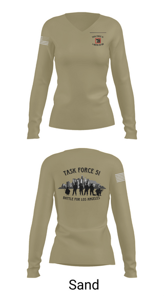 Womens Long Sleeve Vneck Shirt, 1-185th IN BN, , Teamtime, Team time, sublimation, custom sports apparel, team uniforms, spirit wear, spiritwear, sports uniforms, custom shirts, team store, custom team store, fundraiser sports, apparel fundraiser