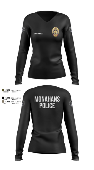 Womens Long Sleeve Vneck Shirt, WARD COUNTY SRT, Police, Teamtime, Team time, sublimation, custom sports apparel, team uniforms, spirit wear, spiritwear, sports uniforms, custom shirts, team store, custom team store, fundraiser sports, apparel fundraiser