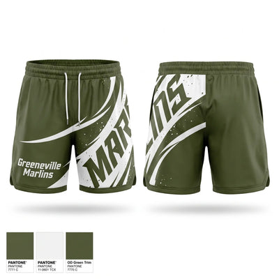 Greeneville Marlins Athletic Shorts With Pockets - 1