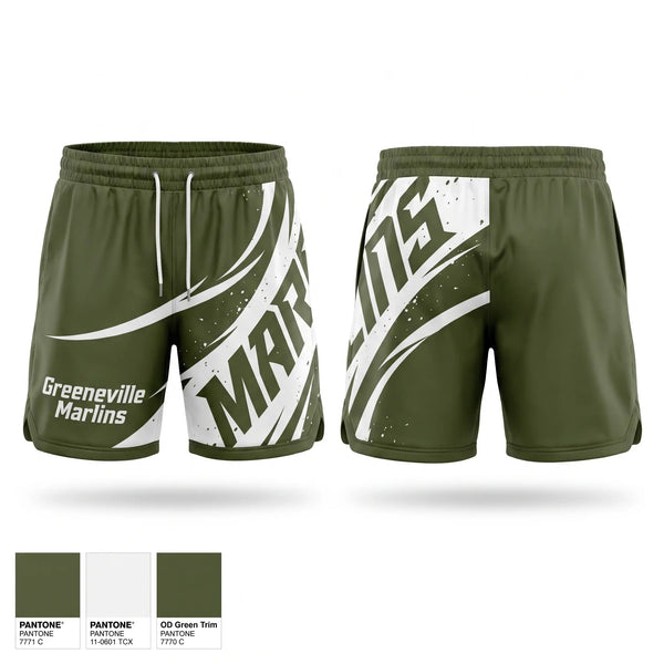 Athletic Shorts With Pockets, Greeneville Marlins, Baseball, Teamtime, Team time, sublimation, custom sports apparel, team uniforms, spirit wear, spiritwear, sports uniforms, custom shirts, team store, custom team store, fundraiser sports, apparel fundraiser