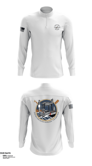 Quarter Zip Jacket, CG STA OAK ISLAND, Coast Guard, Teamtime, Team time, sublimation, custom sports apparel, team uniforms, spirit wear, spiritwear, sports uniforms, custom shirts, team store, custom team store, fundraiser sports, apparel fundraiser
