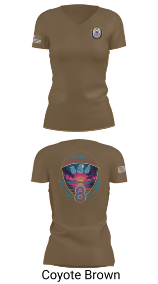 Womens Short Sleeve Vneck Shirt, USS Bougainville CPO, , Teamtime, Team time, sublimation, custom sports apparel, team uniforms, spirit wear, spiritwear, sports uniforms, custom shirts, team store, custom team store, fundraiser sports, apparel fundraiser