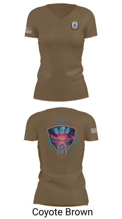 USS Bougainville CPO 89131174 Women's Short Sleeve V-neck Shirt - 8