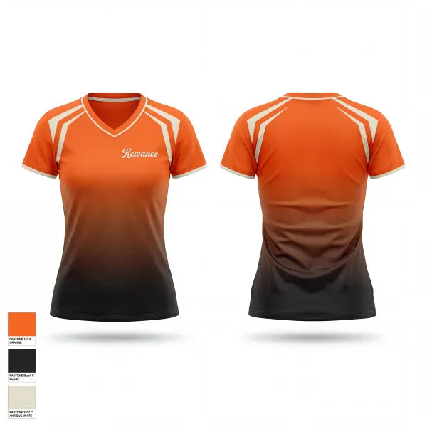 Womens Short Sleeve Vneck Shirt, Kewanee, Women's Basketball, Teamtime, Team time, sublimation, custom sports apparel, team uniforms, spirit wear, spiritwear, sports uniforms, custom shirts, team store, custom team store, fundraiser sports, apparel fundraiser