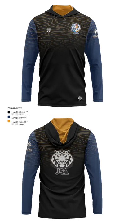 Jun Soccer Academy 56665505 Long Sleeve Performance Shirt with hood - 21