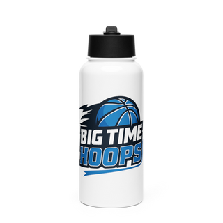 Big Time Hoops Stainless Steel Water Bottle with a Straw Lid