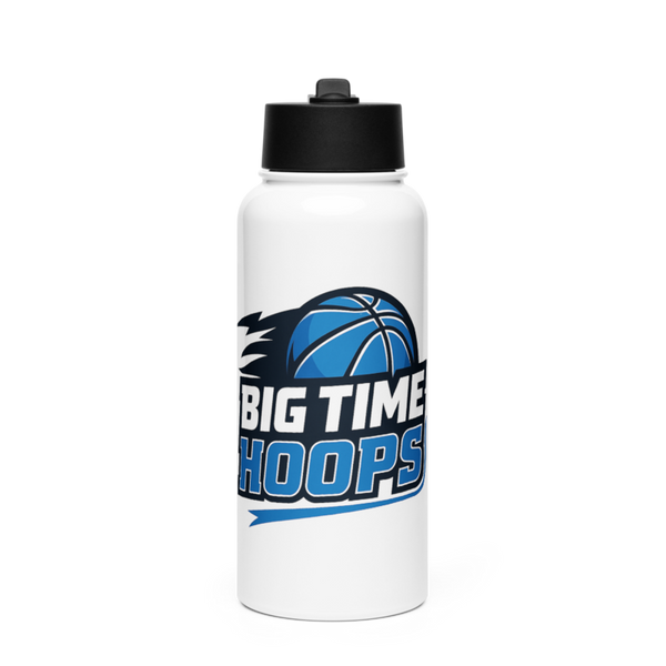 Big Time Hoops Stainless Steel Water Bottle with a Straw Lid