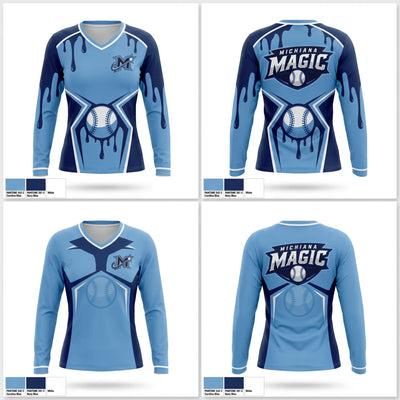 Michiana Magic Women's Long Sleeve V-neck Shirt - 1