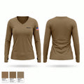 860th Women's Long Sleeve V-neck Shirt - 1
