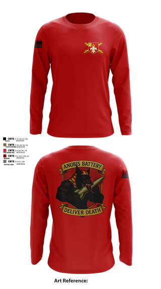 Long Sleeve Performance Shirt, Anubis Battery, 3-12 FA, Army, Teamtime, Team time, sublimation, custom sports apparel, team uniforms, spirit wear, spiritwear, sports uniforms, custom shirts, team store, custom team store, fundraiser sports, apparel fundraiser