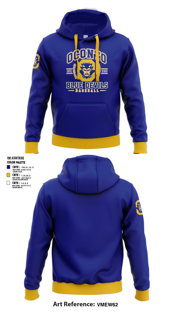 Hoodie, Oconto Baseball, Baseball, Teamtime, Team time, sublimation, custom sports apparel, team uniforms, spirit wear, spiritwear, sports uniforms, custom shirts, team store, custom team store, fundraiser sports, apparel fundraiser