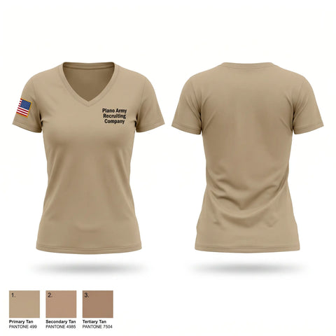 Womens Short Sleeve Vneck Shirt, Plano Army Recruiting Company, Army, Teamtime, Team time, sublimation, custom sports apparel, team uniforms, spirit wear, spiritwear, sports uniforms, custom shirts, team store, custom team store, fundraiser sports, apparel fundraiser