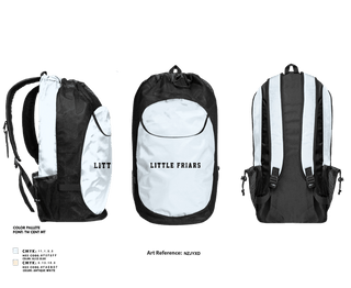 Gear Bag, Little friars, Baseball, Teamtime, Team time, sublimation, custom sports apparel, team uniforms, spirit wear, spiritwear, sports uniforms, custom shirts, team store, custom team store, fundraiser sports, apparel fundraiser