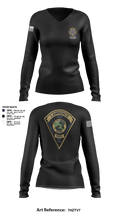 Lawrence Police FOP 1599 95636349 Women's Long Sleeve V-neck Shirt - 196