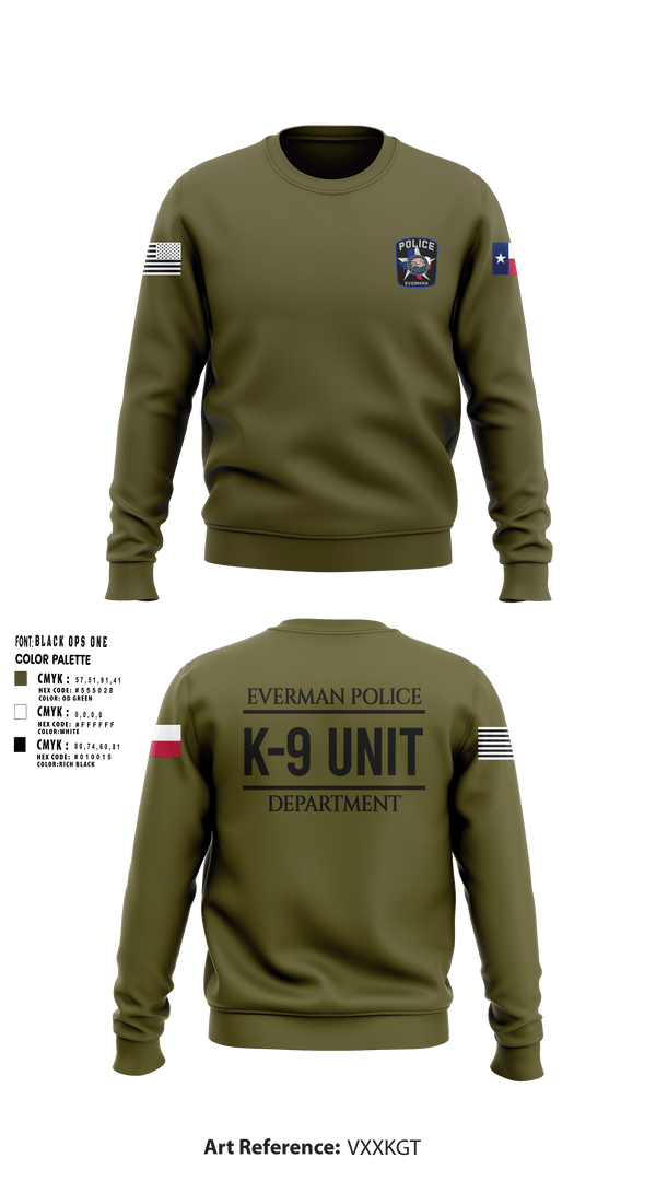 Crew Neck Sweatshirt, K9-Unit, Police, Teamtime, Team time, sublimation, custom sports apparel, team uniforms, spirit wear, spiritwear, sports uniforms, custom shirts, team store, custom team store, fundraiser sports, apparel fundraiser