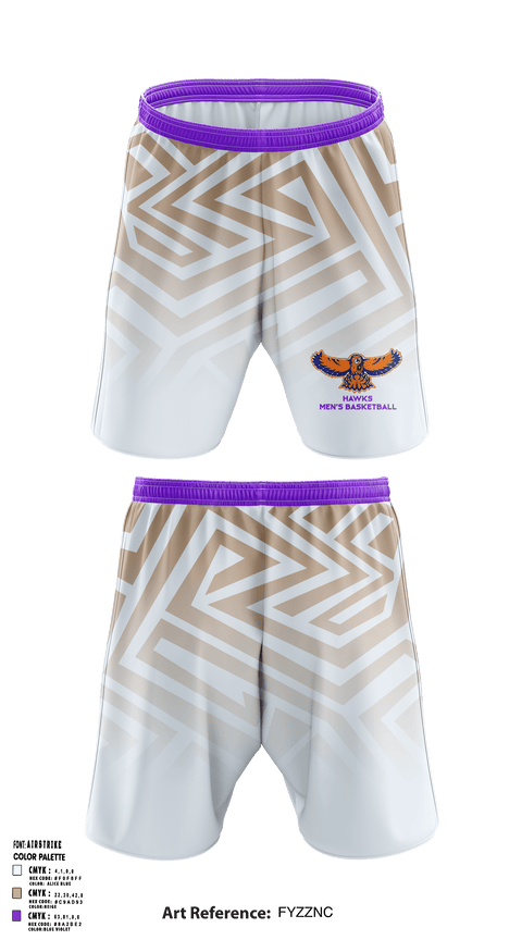 Athletic Shorts With Pockets, Hawks, Men's Basketball, Teamtime, Team time, sublimation, custom sports apparel, team uniforms, spirit wear, spiritwear, sports uniforms, custom shirts, team store, custom team store, fundraiser sports, apparel fundraiser