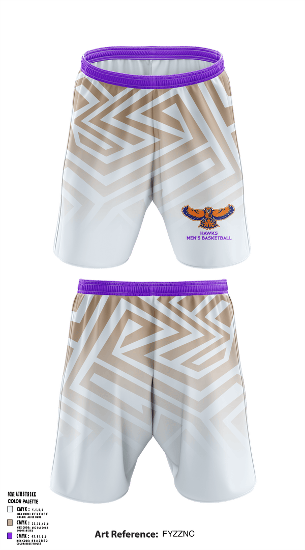 Athletic Shorts With Pockets, Hawks, Men's Basketball, Teamtime, Team time, sublimation, custom sports apparel, team uniforms, spirit wear, spiritwear, sports uniforms, custom shirts, team store, custom team store, fundraiser sports, apparel fundraiser