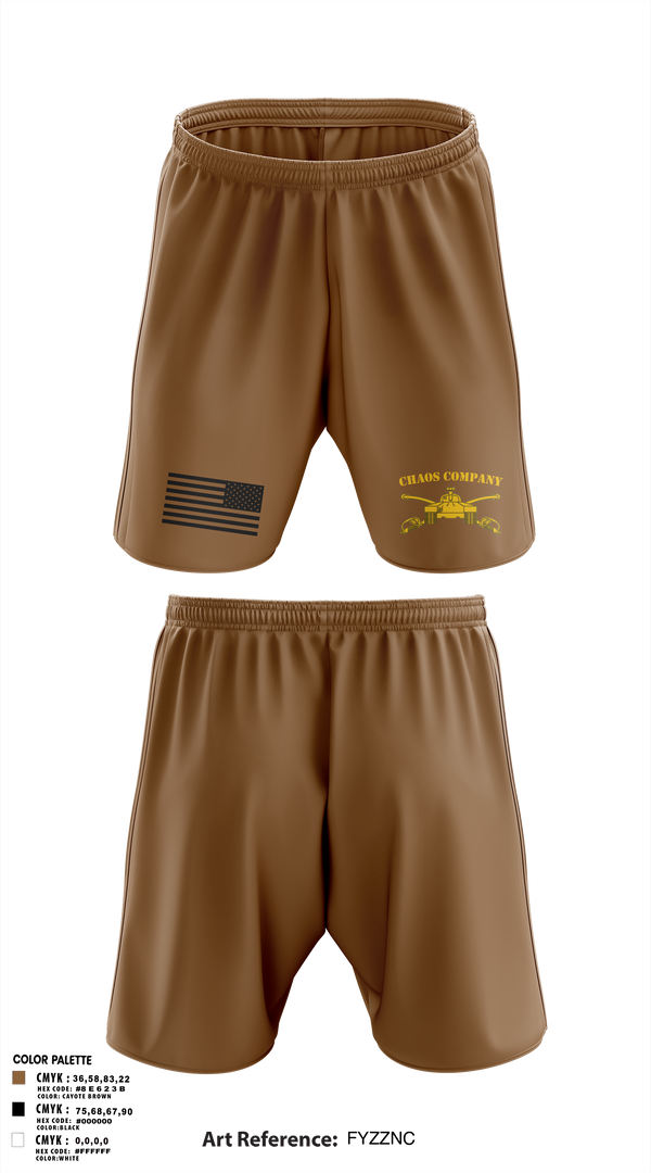 Athletic Shorts With Pockets, Chaos Company, Army, Teamtime, Team time, sublimation, custom sports apparel, team uniforms, spirit wear, spiritwear, sports uniforms, custom shirts, team store, custom team store, fundraiser sports, apparel fundraiser
